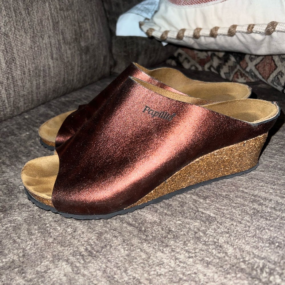 Papillio by Birkenstock Women’s Debby Leder Mules, Burgundy Size 38 EUR, 7.5 US